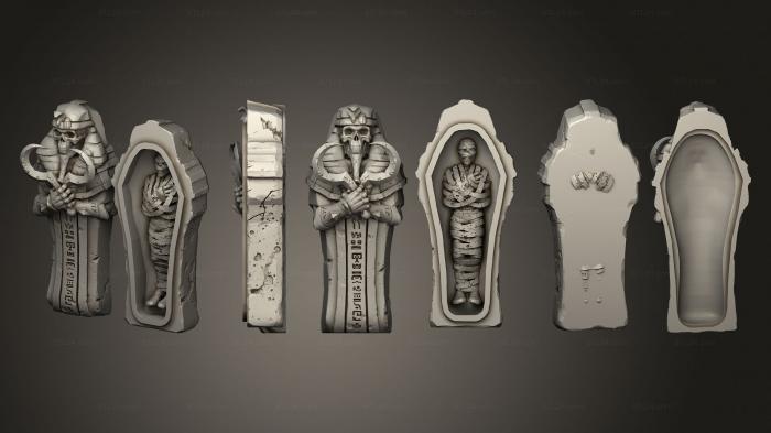 Египетские статуи и рельефы (Дно саркофага, STKE_0228) 3D модель для ЧПУ станка