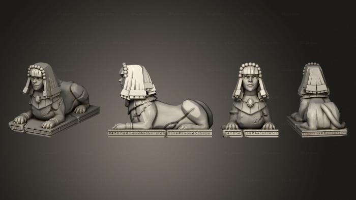 Egyptian statues and reliefs (Sphinx Statue, STKE_0245) 3D models for cnc