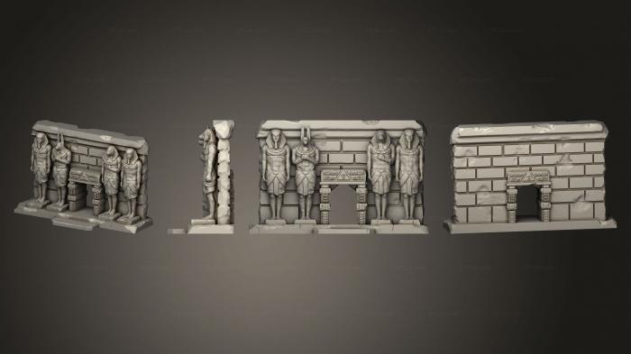 Египетские статуи и рельефы (Статуя 1 004, STKE_0255) 3D модель для ЧПУ станка