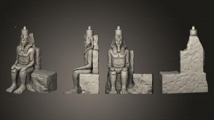 Египетские статуи и рельефы (Статуя 02, STKE_0257) 3D модель для ЧПУ станка