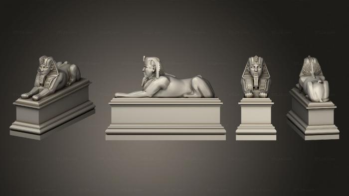 Египетские статуи и рельефы (Статуя 03, STKE_0259) 3D модель для ЧПУ станка