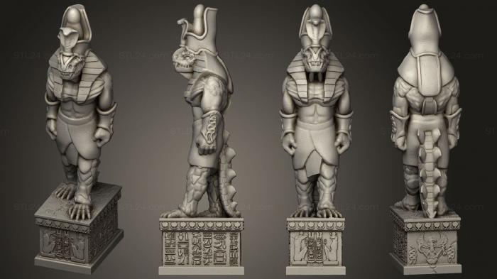 Египетские статуи и рельефы (Статуя 6, STKE_0266) 3D модель для ЧПУ станка