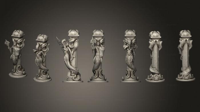 Египетские статуи и рельефы (Колонны Статуй, STKE_0270) 3D модель для ЧПУ станка