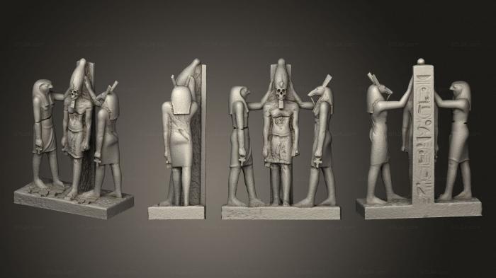 Египетские статуи и рельефы (Прогулочная скульптура, STKE_0277) 3D модель для ЧПУ станка