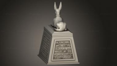 Egyptian statues and reliefs (Anubox anubis box, STKE_0288) 3D models for cnc