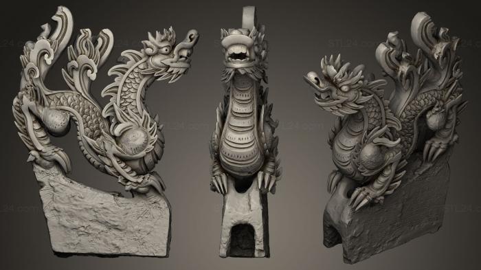Статуэтки грифоны и драконы (Элементы архитектуры Драконы, STKG_0012) 3D модель для ЧПУ станка