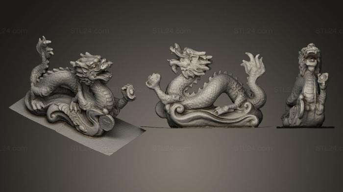 Статуэтки грифоны и драконы (Металлическая Фигура Дракона, STKG_0046) 3D модель для ЧПУ станка