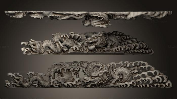 Статуэтки грифоны и драконы (Резьба по дереву - Дракон, STKG_0078) 3D модель для ЧПУ станка