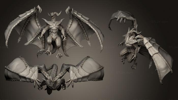 Статуэтки грифоны и драконы (Багамут Final Fantasy VIII, STKG_0081) 3D модель для ЧПУ станка
