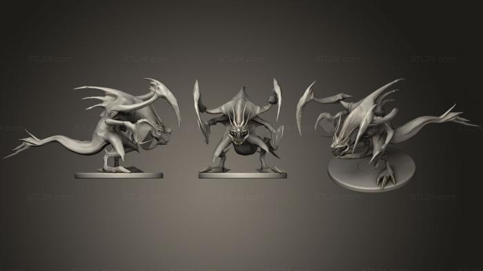 Статуэтки грифоны и драконы (Лох-Несс- Чогат - Ужас пустоты, STKG_0099) 3D модель для ЧПУ станка