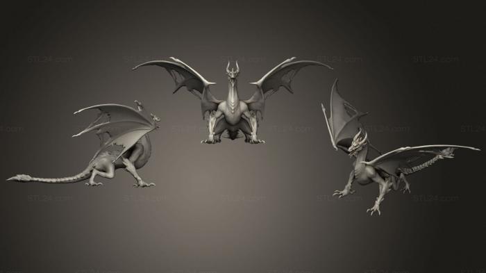 Статуэтки грифоны и драконы (Босс Дракон, STKG_0156) 3D модель для ЧПУ станка