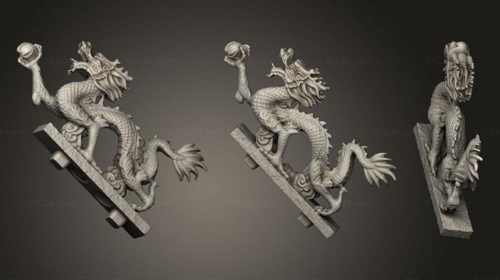 Статуэтки грифоны и драконы (Дракон 2 2, STKG_0170) 3D модель для ЧПУ станка