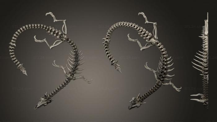 Figurines of griffins and dragons (Dragon skeleton, STKG_0189) 3D models for cnc