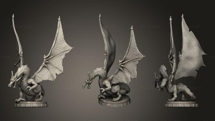 Figurines of griffins and dragons (dragonimpre, STKG_0203) 3D models for cnc