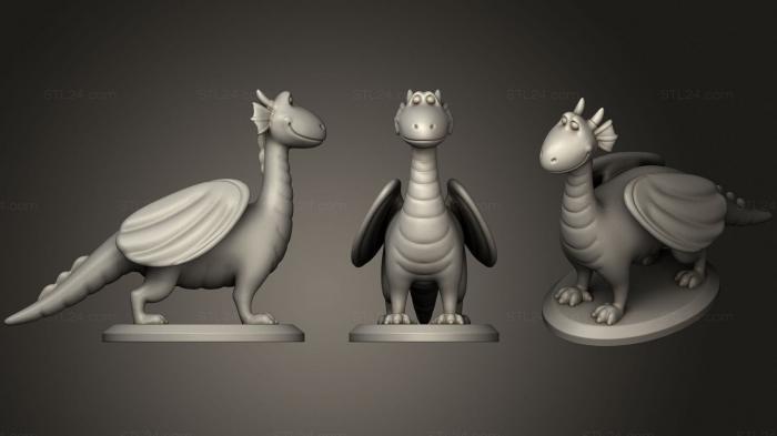 Статуэтки грифоны и драконы (Огненный дракон dragon rider G, STKG_0210) 3D модель для ЧПУ станка