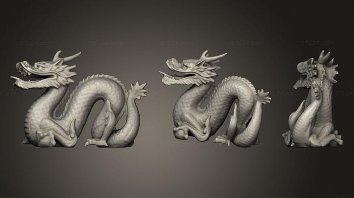 Статуэтки грифоны и драконы (Стэндфордский Дракон, STKG_0227) 3D модель для ЧПУ станка