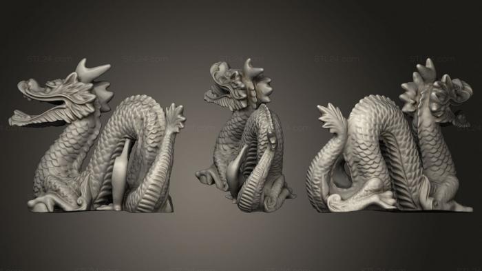 Figurines of griffins and dragons (Smaller Dragon A, STKG_0243) 3D models for cnc