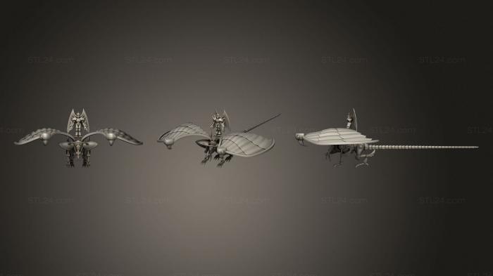 Статуэтки грифоны и драконы (Ю Ги О , Обелиск , Мучитель и Крылатый Дракон Ра, STKG_0249) 3D модель для ЧПУ станка