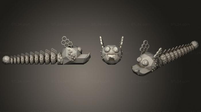 Статуэтки грифоны и драконы (Сочлененный дракон байрактар, STKG_0250) 3D модель для ЧПУ станка