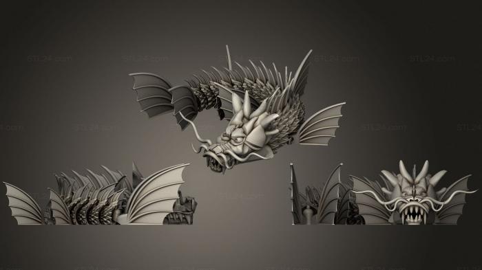 Статуэтки грифоны и драконы (Сочлененная Гибкая Рыба-Дракон, STKG_0252) 3D модель для ЧПУ станка