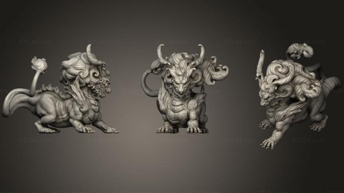 Статуэтки грифоны и драконы (Азиатский Дракон 2, STKG_0255) 3D модель для ЧПУ станка