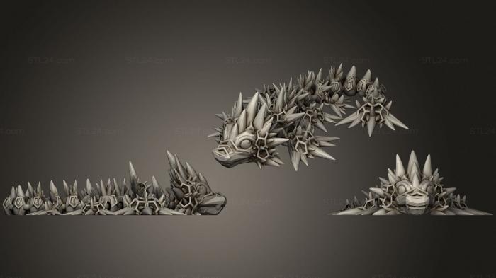 Статуэтки грифоны и драконы (Детеныш Морского Дракона2, STKG_0260) 3D модель для ЧПУ станка