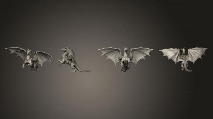 Статуэтки грифоны и драконы (Древний Белый Дракон v 2, STKG_0268) 3D модель для ЧПУ станка