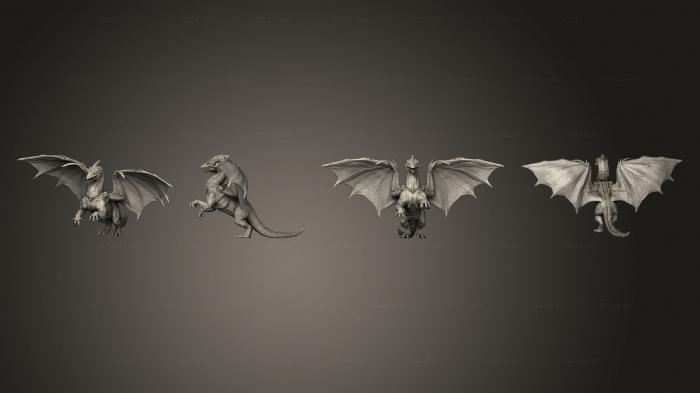 Статуэтки грифоны и драконы (Древний Белый Дракон, STKG_0269) 3D модель для ЧПУ станка