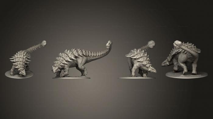 Figurines of griffins and dragons (Ankylosaurus Attack, STKG_0270) 3D models for cnc
