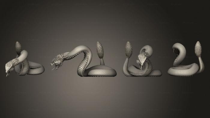 Статуэтки грифоны и драконы (Василиск Древний, Огромный, STKG_0277) 3D модель для ЧПУ станка