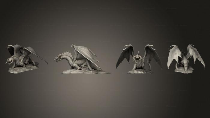 Figurines of griffins and dragons (Black Dragon Ancient Gargantuan, STKG_0281) 3D models for cnc