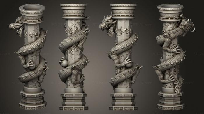 Статуэтки грифоны и драконы (Высвободившееся тело из палочки для еды 003, STKG_0290) 3D модель для ЧПУ станка