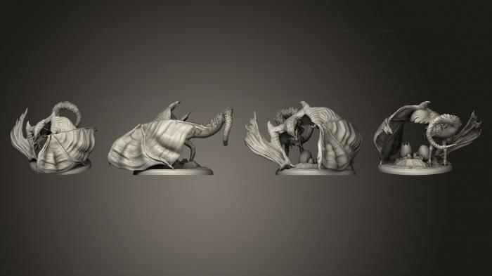 Figurines of griffins and dragons (Cockatrice Eggs Large, STKG_0302) 3D models for cnc