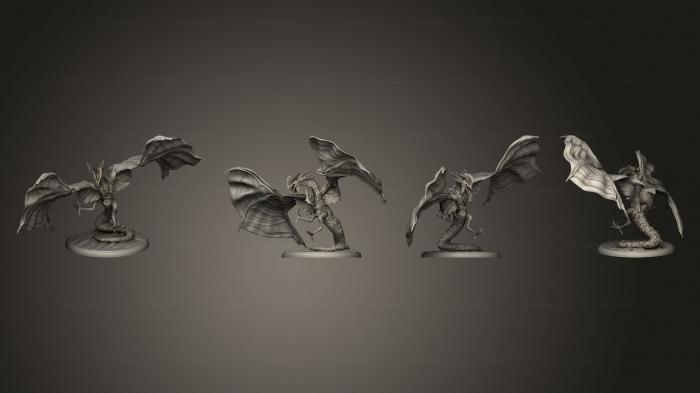 Figurines of griffins and dragons (Cockatrice Large, STKG_0303) 3D models for cnc