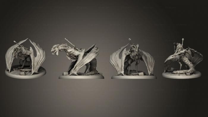 Figurines of griffins and dragons (Cockatrice Mount Large, STKG_0304) 3D models for cnc