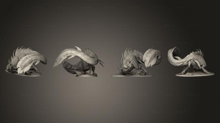 Figurines of griffins and dragons (Depthwalker Crouch С, STKG_0312) 3D models for cnc