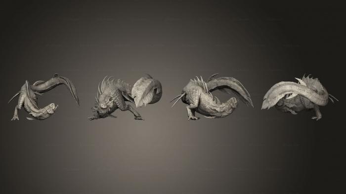 Figurines of griffins and dragons (Depthwalker Crouch, STKG_0313) 3D models for cnc