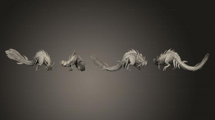Figurines of griffins and dragons (Depthwalker Walking, STKG_0314) 3D models for cnc