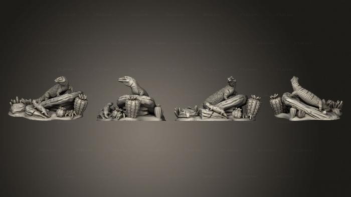 Figurines of griffins and dragons (Desert Comodo Dragon, STKG_0315) 3D models for cnc