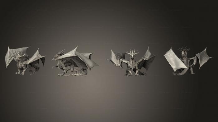 Figurines of griffins and dragons (Dragon 01, STKG_0329) 3D models for cnc