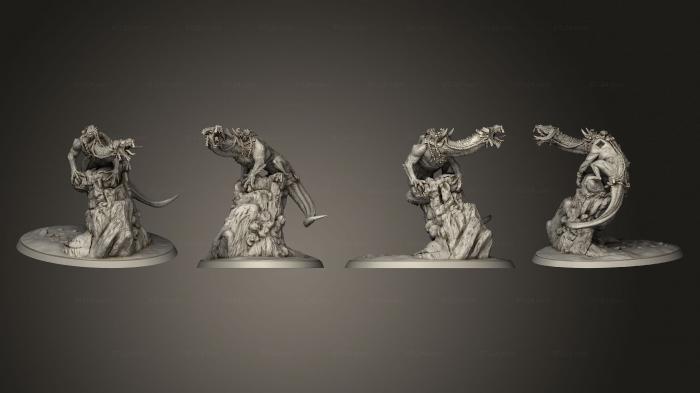 Figurines of griffins and dragons (Dragon Base v 2, STKG_0330) 3D models for cnc