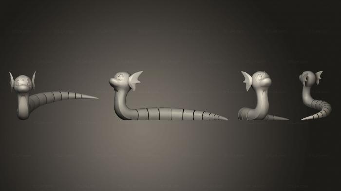 Figurines of griffins and dragons (Dratini Flex, STKG_0337) 3D models for cnc