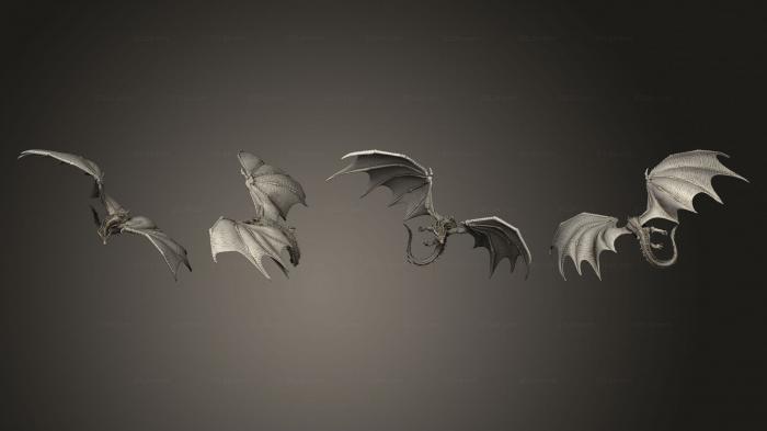 Figurines of griffins and dragons (Drogon Game of Thrones 2, STKG_0338) 3D models for cnc