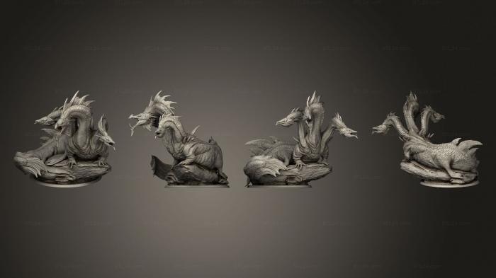 Figurines of griffins and dragons (Eel Hydra, STKG_0344) 3D models for cnc