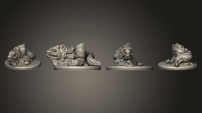Figurines of griffins and dragons (Eel Mount 001, STKG_0345) 3D models for cnc