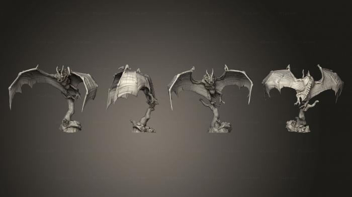 Статуэтки грифоны и драконы (Летающие Ужасы 03, STKG_0361) 3D модель для ЧПУ станка