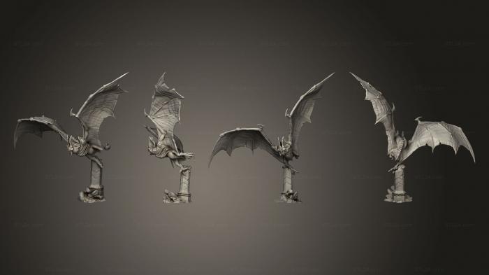 Статуэтки грифоны и драконы (Летающие Ужасы 23, STKG_0362) 3D модель для ЧПУ станка