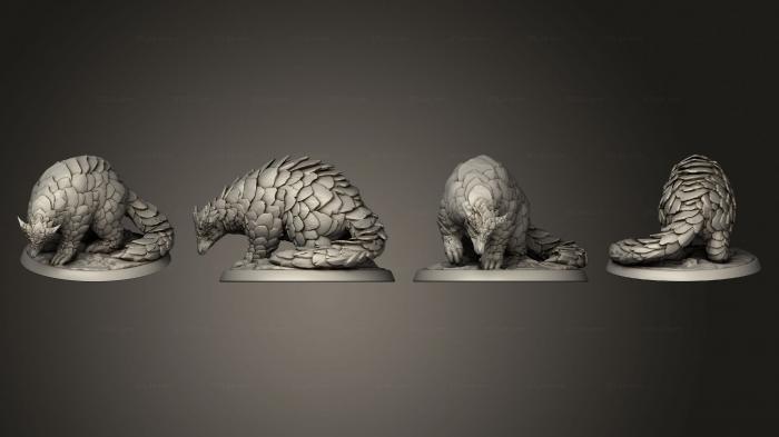 Figurines of griffins and dragons (Giant Pangolin Base 002, STKG_0371) 3D models for cnc