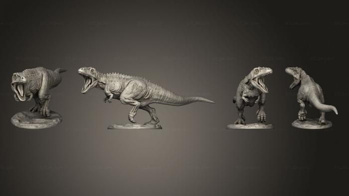 Статуэтки грифоны и драконы (Гиганотозавр, STKG_0378) 3D модель для ЧПУ станка