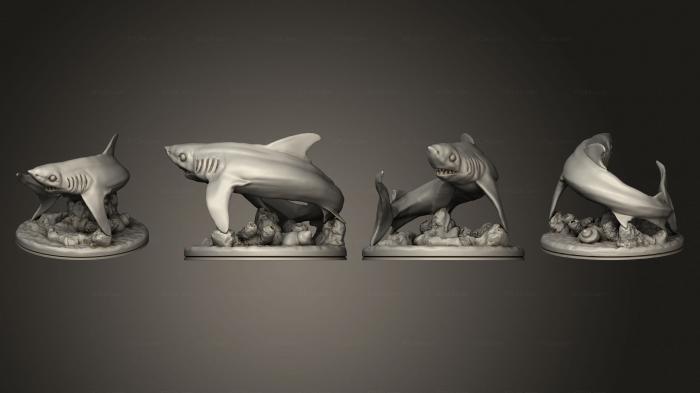Статуэтки грифоны и драконы (Акула - молот На основе 001, STKG_0383) 3D модель для ЧПУ станка
